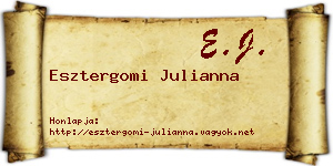 Esztergomi Julianna névjegykártya