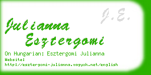 julianna esztergomi business card